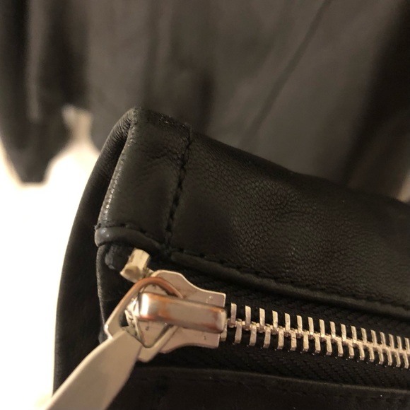 Lafayette 148 Black Leather Moto Jacket - Picture 16 of 16